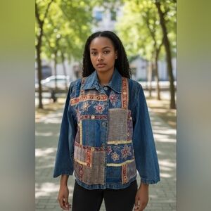 Vintage, Tantrums Embellished Denim Jacket 1990s